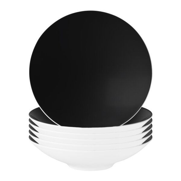 Seltmann Weiden Life Fashion Pasta-/Suppenteller ø 23 cm 6er Set - Glamorous Black