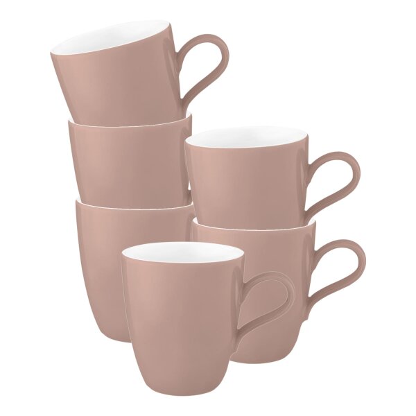 Seltmann Weiden Life Fashion Henkelbecher 400 ml 6er Set - Posh Rose
