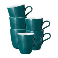 Seltmann Weiden Life Fashion Henkelbecher 400 ml 6er Set - Trendy Petrol