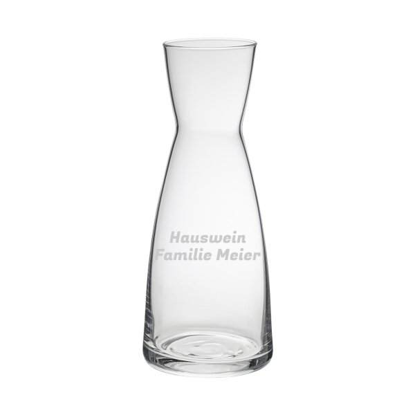 Karaffe / Vase Ypsilon 1 Liter - Text horizontal