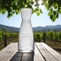 Karaffe / Vase Ypsilon 1 Liter 6er Set - Text horizontal