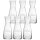 Karaffe / Vase Ypsilon 1 Liter 6er Set - Text horizontal