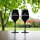 Weinglas schwarz 350 ml - Text horizontal - 2er Set