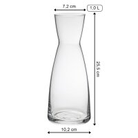 Bormioli Rocco YPSILON Karaffe 1 L 6er Set