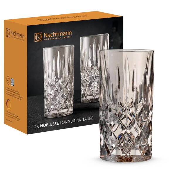 Nachtmann Noblesse Colors Longdrinkglas 395 ml 2er Set - Taupe