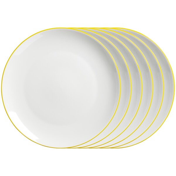 Ritzenhoff & Breker Adela Speiseteller ø 26,5 cm 6er Set - gelb