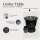 COOTAB Cooler Table PARIS 3-in-1 Loungetisch mit Edelstahl-Kühler - Champagner/Schwarz