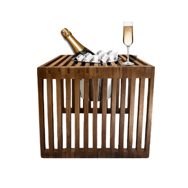 COOTAB Cooler Table MYKONOS 3-in-1 Loungetisch mit Edelstahl-Kühler