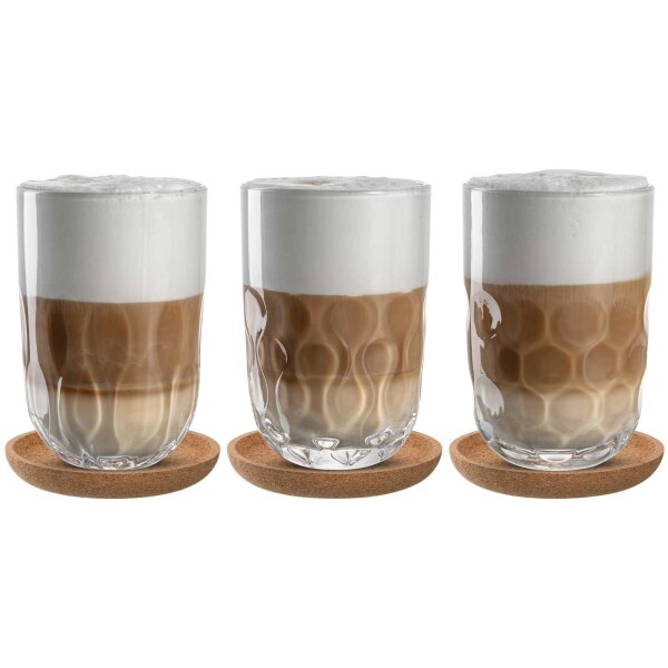 Leonardo GOCCE Latte Macchiato-Set mit Untersetzer 6-teilig