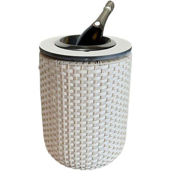 COOTAB Cooler Table LONDON 4-in-1 Loungetisch mit Edelstahl-Kühler - Champagner