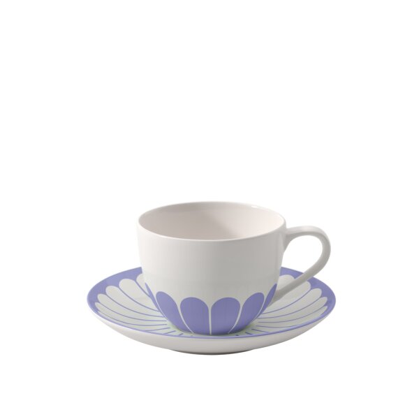 Villeroy & Boch Fleur Couleur Kaffeetasse mit Untertasse 160 ml - Bleu