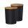 Ritzenhoff & Breker Jasper Vorratsdose 1,8 l schwarz 2er Set