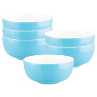 Seltmann Weiden Liberty Pure Colors Müslischale ø 15 cm 6er Set - Lagoon Blue