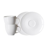 Ritzenhoff & Breker Suomi Espressotasse mit Untertasse 90 ml 2er Set - Beige