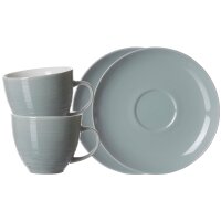 Ritzenhoff & Breker Suomi Kaffeetasse mit Untertasse 260 ml 2er Set - Blau