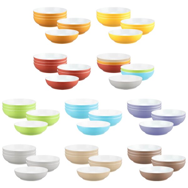 Seltmann Weiden Liberty Pure Colors Foodbowl ø 25 cm 6er Set - Variante