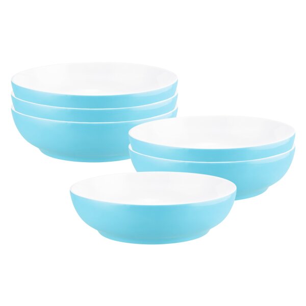 Seltmann Weiden Liberty Pure Colors Foodbowl ø 25 cm 6er Set - Lagoon Blue