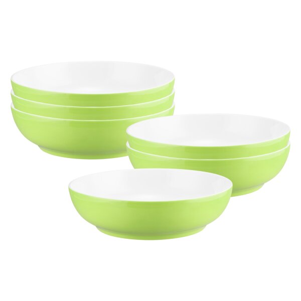 Seltmann Weiden Liberty Pure Colors Foodbowl ø 25 cm 6er Set - Lime Green