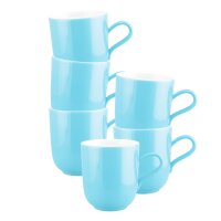 Seltmann Weiden Liberty Pure Colors Henkelbecher 400 ml 6er Set - Lagoon Blue