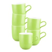 Seltmann Weiden Liberty Pure Colors Henkelbecher 400 ml 6er Set - Lime Green
