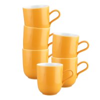 Seltmann Weiden Liberty Pure Colors Henkelbecher 400 ml 6er Set - Mango Orange
