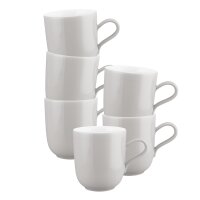 Seltmann Weiden Liberty Pure Colors Henkelbecher 400 ml 6er Set - New Grey