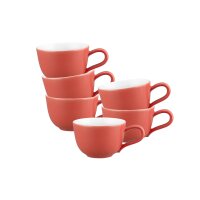 Seltmann Weiden Liberty Pure Colors Espressotasse 90 ml 6er Set - Flamingo Red