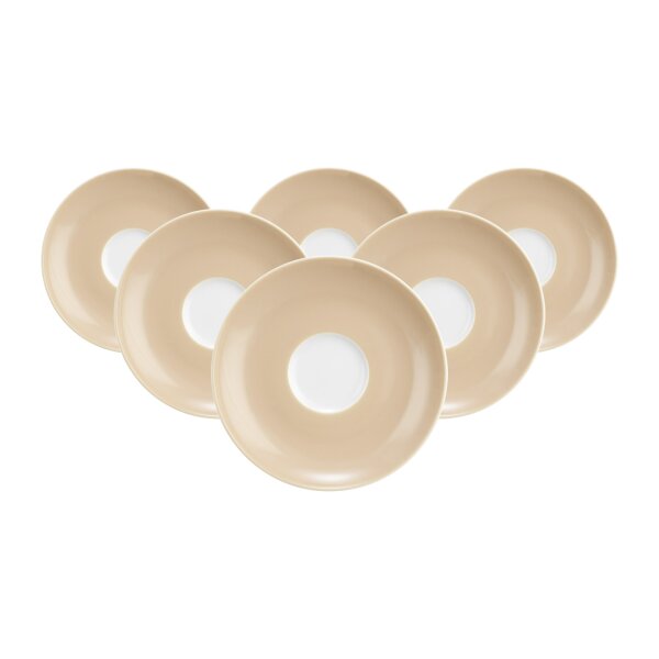 Seltmann Weiden Liberty Pure Colors Espressountertasse ø 12 cm 6er Set - Dusty Beige