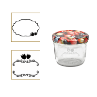 Graviertes Einmachglas mit edlem Motiv 230 ml