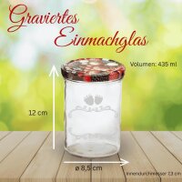 Graviertes Einmachglas mit edlem Motiv 435 ml Geschenkpoesie