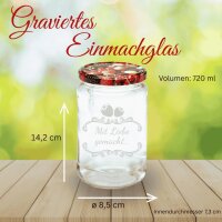 Graviertes Einmachglas mit edlem Motiv 720 ml Geschenkpoesie