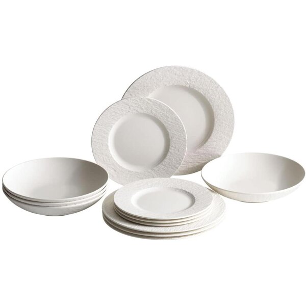Villeroy & Boch Manufacture Rock Blanc Tafelservice 12-teilig