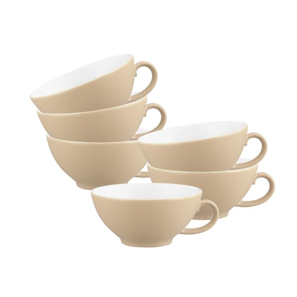Seltmann Weiden Liberty Pure Colors Teetasse 140 ml 6er Set - Dusty Beige