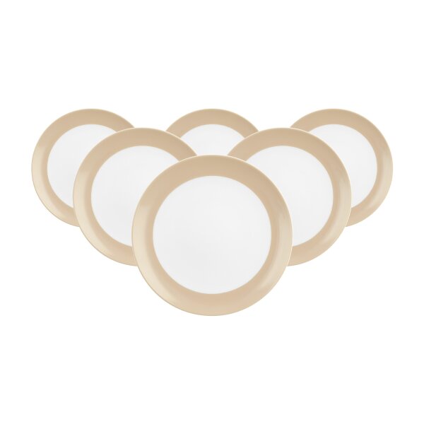 Seltmann Weiden Liberty Pure Colors Brotteller ø 17,5 cm 6er Set - Dusty Beige