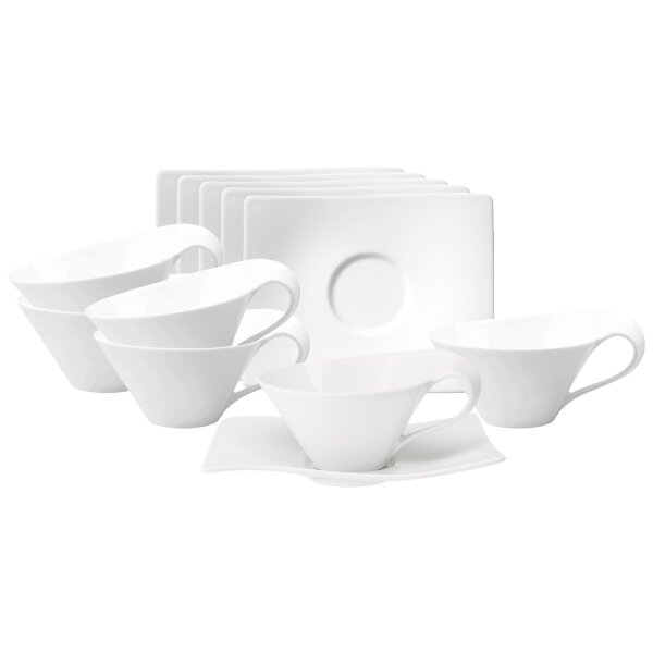 Villeroy & Boch NewWave Teetasse mit Untertasse 220 ml 6er Set
