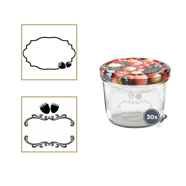 Graviertes Einmachglas mit edlem Motiv 230 ml 30 Stück