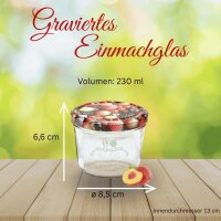 Graviertes Einmachglas mit edlem Motiv 230 ml...