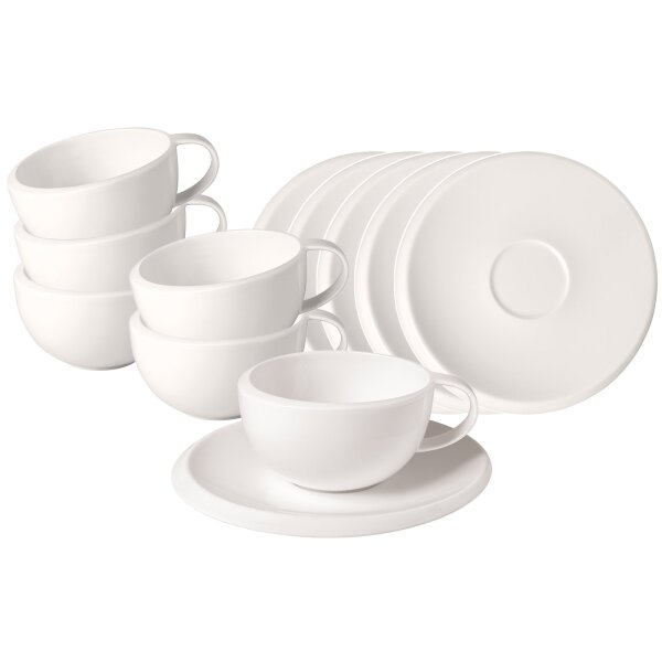 Villeroy & Boch NewMoon Kaffeetasse mit Untertasse 190 ml 6er Set
