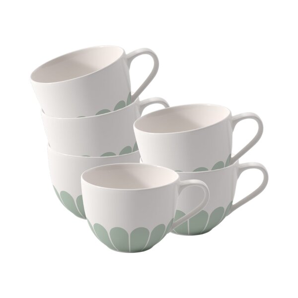 Villeroy & Boch Fleur Couleur Kaffeetasse 160 ml 6er Set - Vert