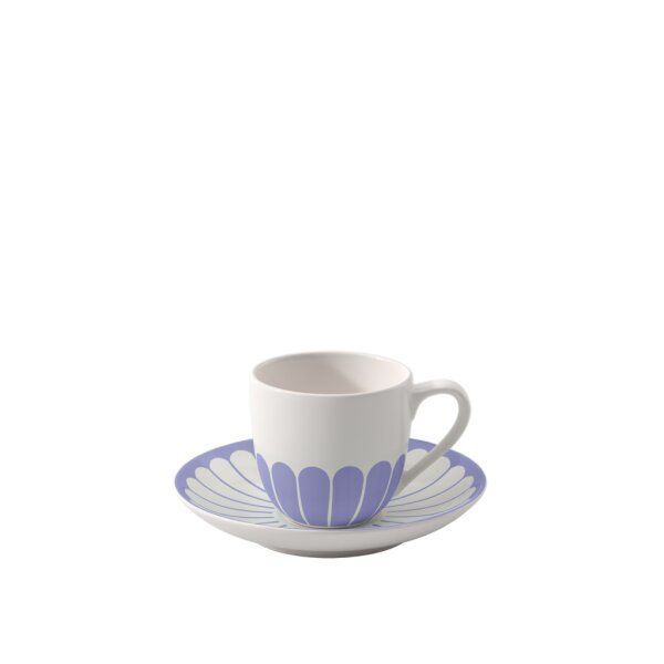Villeroy & Boch Fleur Couleur Espressotasse mit Untertasse 70 ml - Bleu