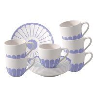 Villeroy & Boch Fleur Couleur Espressotasse mit Untertasse 70 ml 6er Set - Bleu