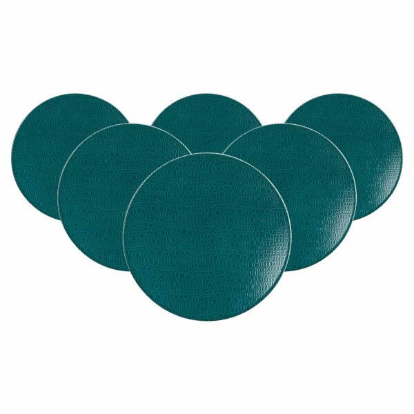 Seltmann Weiden Life Fashion Brotteller ø 16,5 cm 6er Set - Trendy Petrol