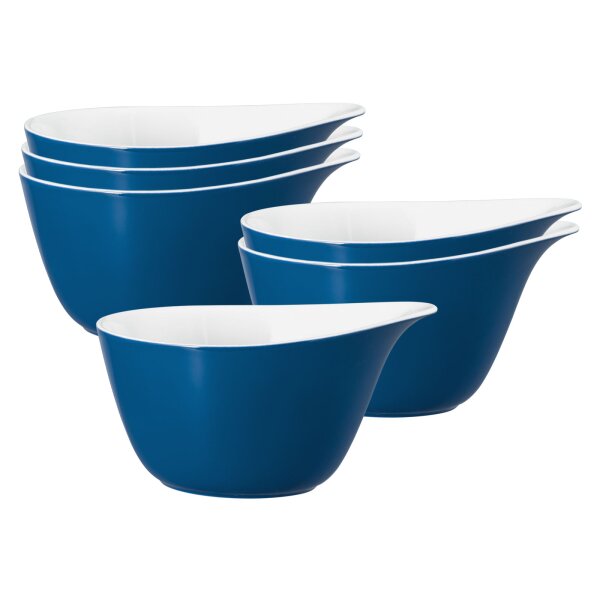 Seltmann Weiden Life Fashion Müslischale 16 x 14 cm 6er Set - Classic Blue