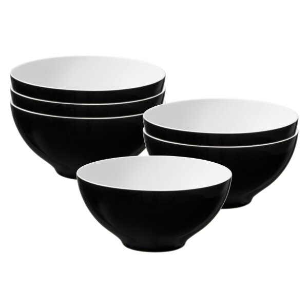 Seltmann Weiden Life Fashion Schüssel ø 15,5 cm 6er Set - Glamorous Black