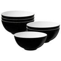 Seltmann Weiden Life Fashion Schüssel ø 21 cm 6er Set - Glamorous Black