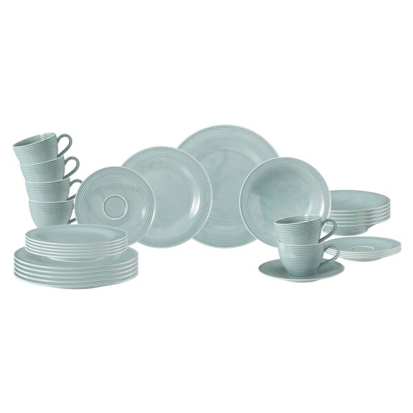 Seltmann Weiden Beat Color Glaze Kombiservice 30-teilig - Arktisblau