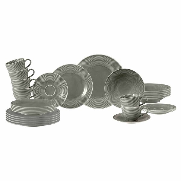 Seltmann Weiden Beat Color Glaze Kombiservice 30-teilig - Perlgrau