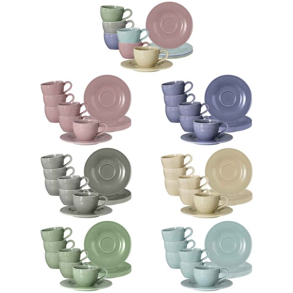 Seltmann Weiden Beat Color Glaze Espressotassen mit Untertassen 6er Set
