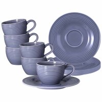 Seltmann Weiden Beat Color Glaze Espressotassen mit Untertassen 6er Set Fliederblau