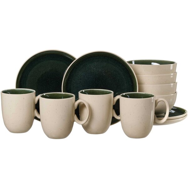 Ritzenhoff & Breker Skog Frühstücks-Set 12-teilig - Dunkelgrün